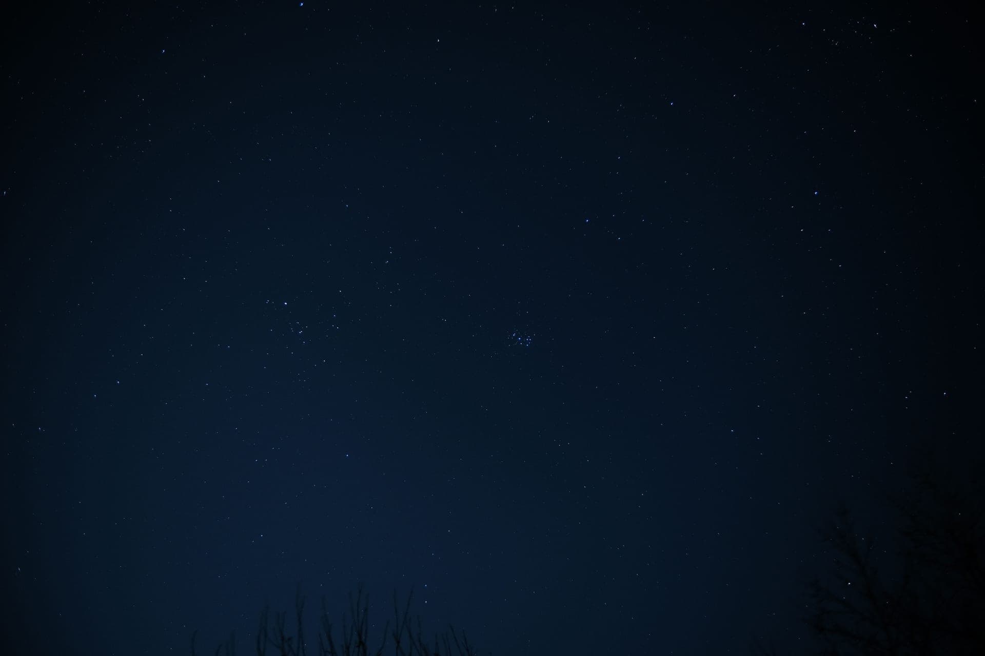 A dark night sky, illustrating night-time conditions
